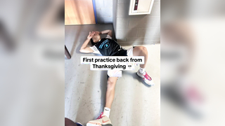 Those sprints hit different after Thanksgiving ‍ @BOOG . #basketball #thanksgiving #practice #tired #highschoolbasketball #athlete #food