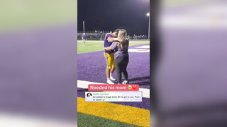 That hug meant the world to him @AimeeJaye #football #senior #mom #loss #love #family #athlete #emotions #motherlove #highschoolfootball #hug