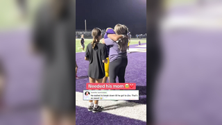 That hug meant the world to him @AimeeJaye #football #senior #mom #loss #love #family #athlete #emotions #motherlove #highschoolfootball #hug