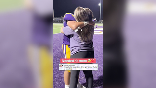 That hug meant the world to him @AimeeJaye #football #senior #mom #loss #love #family #athlete #emotions #motherlove #highschoolfootball #hug