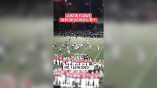 Justin Flowe was a BEAST in High School ???? #football #justinflowe #hit #oregon #fivestar #linebacker #athlete #highschoolfootball