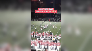 Justin Flowe was a BEAST in High School ???? #football #justinflowe #hit #oregon #fivestar #linebacker #athlete #highschoolfootball