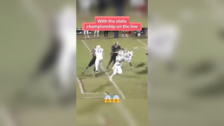 Anyone notice the ball hitting the ref in the face? #football #hailmary #touchdown #statetitle #athlete #qb #highlight #highschoolfootball