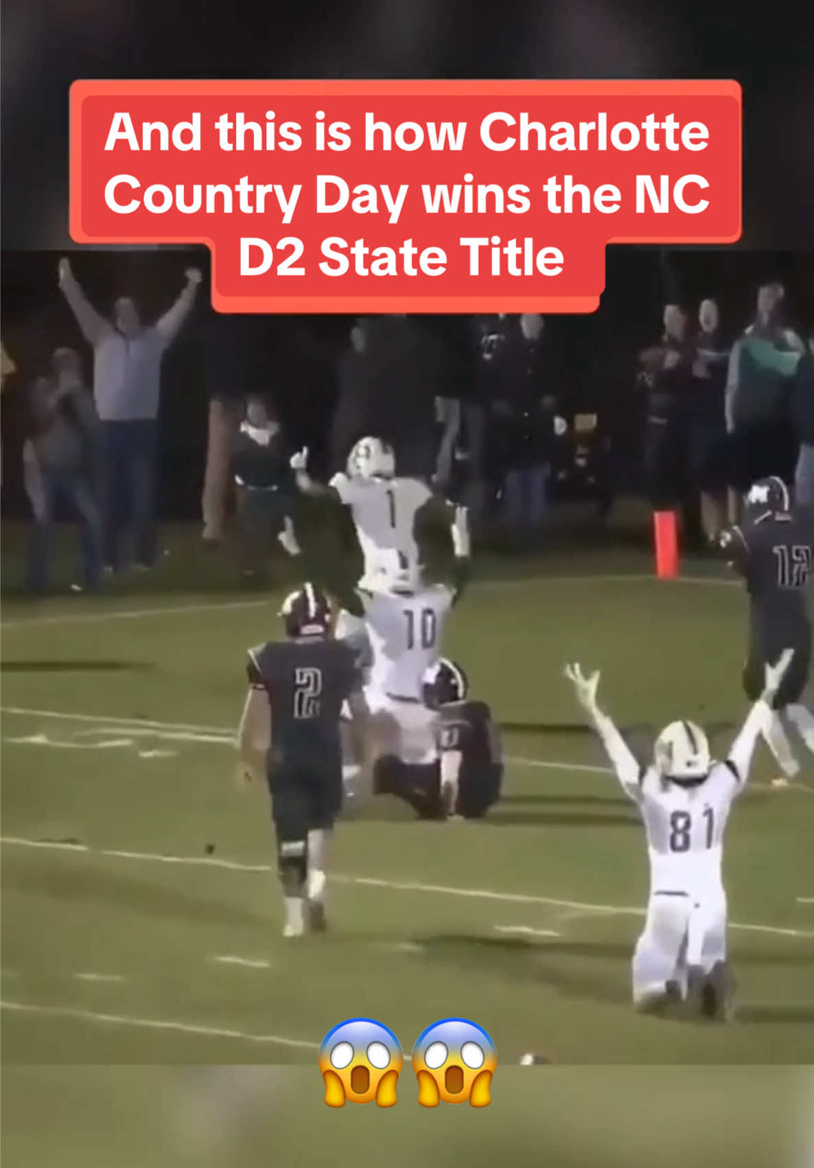 Anyone notice the ball hitting the ref in the face? #football #hailmary #touchdown #statetitle #athlete #qb #highlight #highschoolfootball