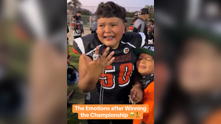 They were so HAPPY for him @Teresa Cardenas #football #emotional #championship #familyovereverything #sports #youthfootball