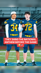 Impressive. They can do it all @Ben Tenuta #football #pregame #nationalanthem #usa #athlete #sing #highschoolfootball