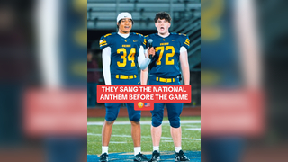 Impressive. They can do it all @Ben Tenuta #football #pregame #nationalanthem #usa #athlete #sing #highschoolfootball