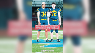 Impressive. They can do it all @Ben Tenuta #football #pregame #nationalanthem #usa #athlete #sing #highschoolfootball