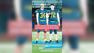 Impressive. They can do it all @Ben Tenuta #football #pregame #nationalanthem #usa #athlete #sing #highschoolfootball