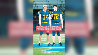 Impressive. They can do it all @Ben Tenuta #football #pregame #nationalanthem #usa #athlete #sing #highschoolfootball