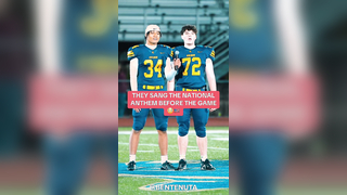 Impressive. They can do it all @Ben Tenuta #football #pregame #nationalanthem #usa #athlete #sing #highschoolfootball
