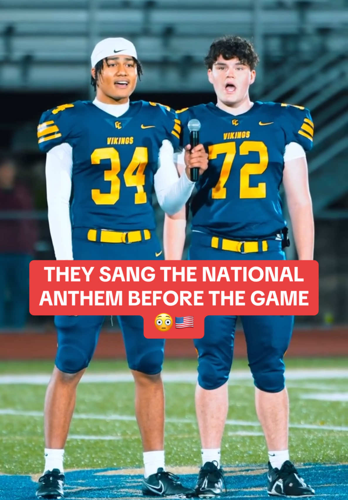 Impressive. They can do it all @Ben Tenuta #football #pregame #nationalanthem #usa #athlete #sing #highschoolfootball
