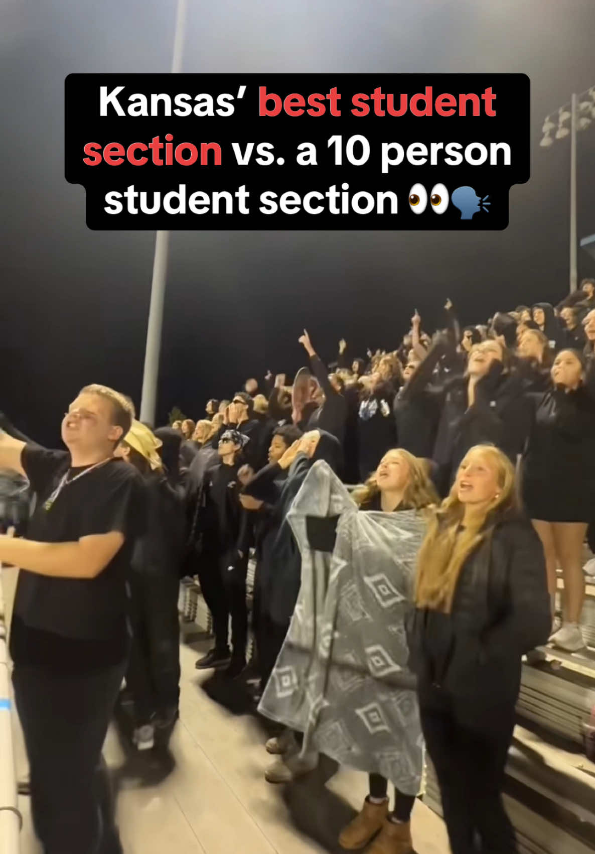 Respect to both student sections #football #studentsection #fans #crowd #hype #highschoolfootball