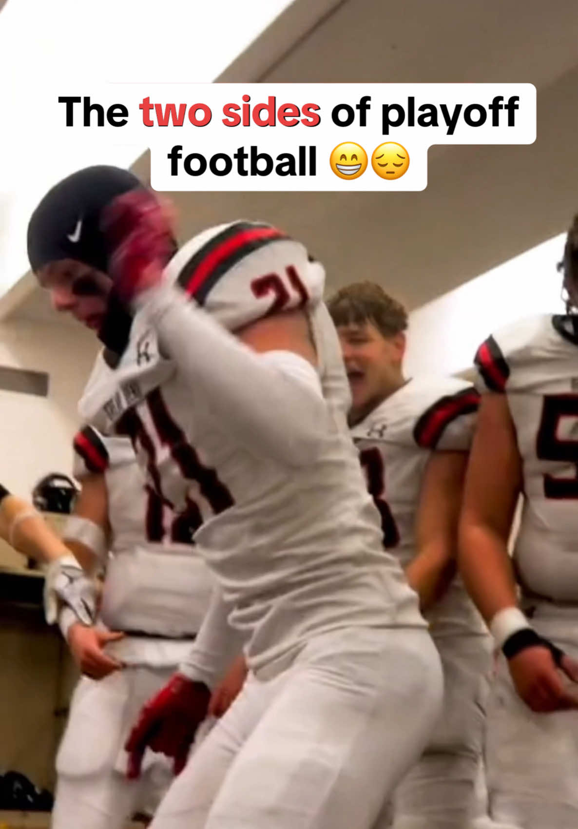 Could hear the speaker through the wall @Jackman_vids #football #playoffs #mood #highschoolfootball #athlete #happy #sad
