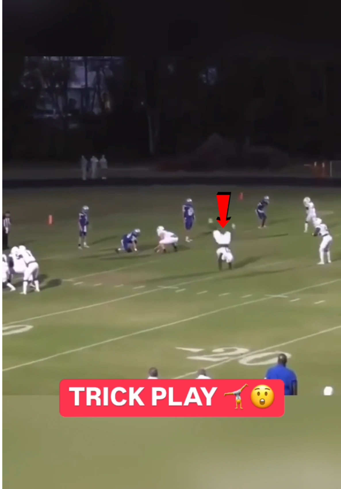 What did I just watch? #football #trickplay #cartwheel #split #highschoolfootball #athlete #funny