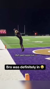 He really toe tapped for no reason #football #catch #toetap #referee #highschoolfootball #athlete #widereciever