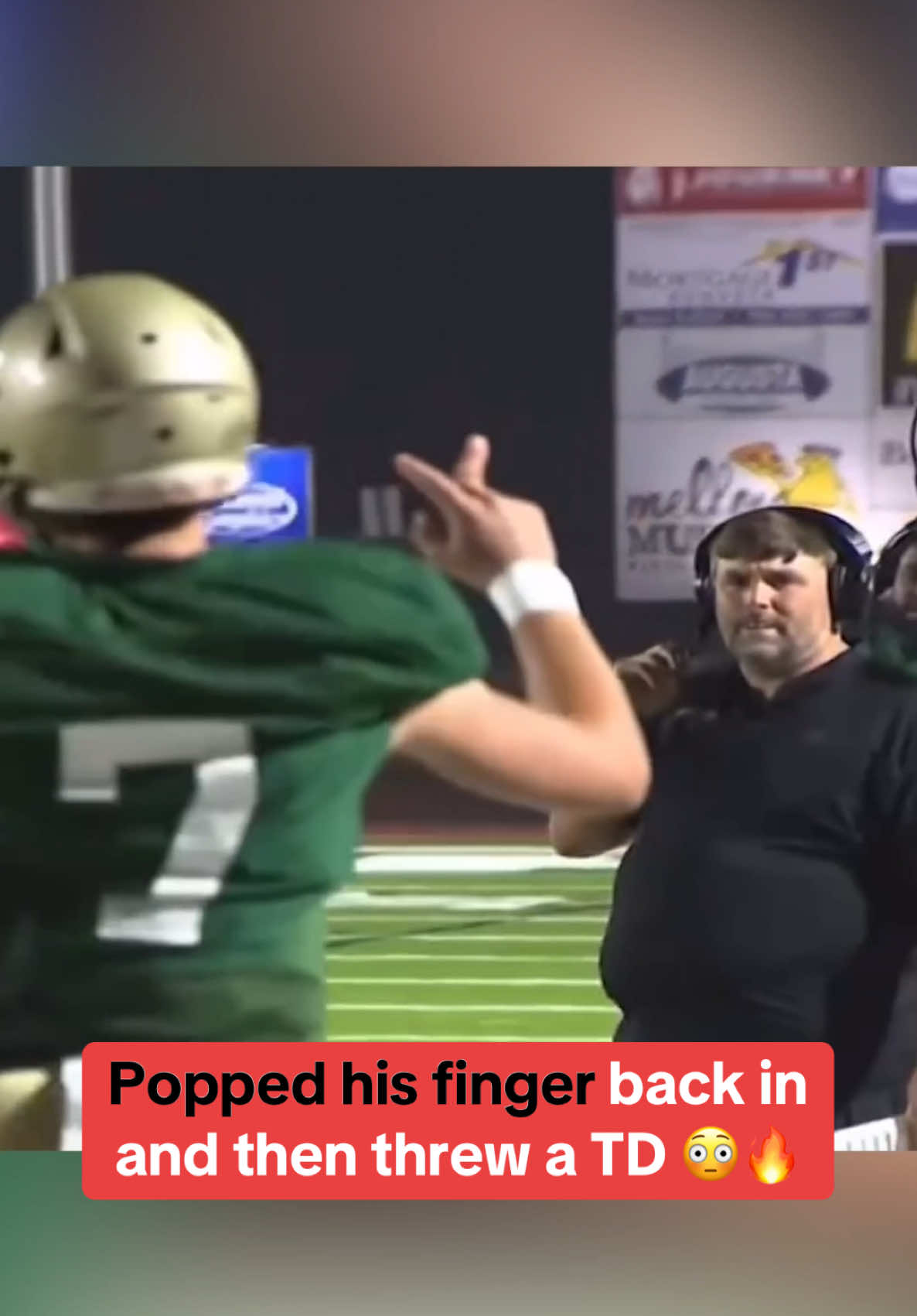 The QB is a DAWG #football #qb #finger #athlete #quarterback #highschoolfootball #effort #tough #dislocated #touchdown