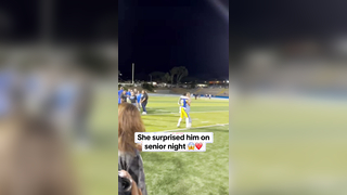 He couldn’t believe it #seniornight #relationship #couplegoals #football #hsfootball #highschoolfootball #longdistance