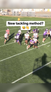 It works #football #slap #tackle #athlete #highschoolfootball #practice