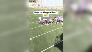 It works #football #slap #tackle #athlete #highschoolfootball #practice