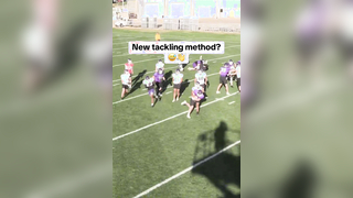 It works #football #slap #tackle #athlete #highschoolfootball #practice