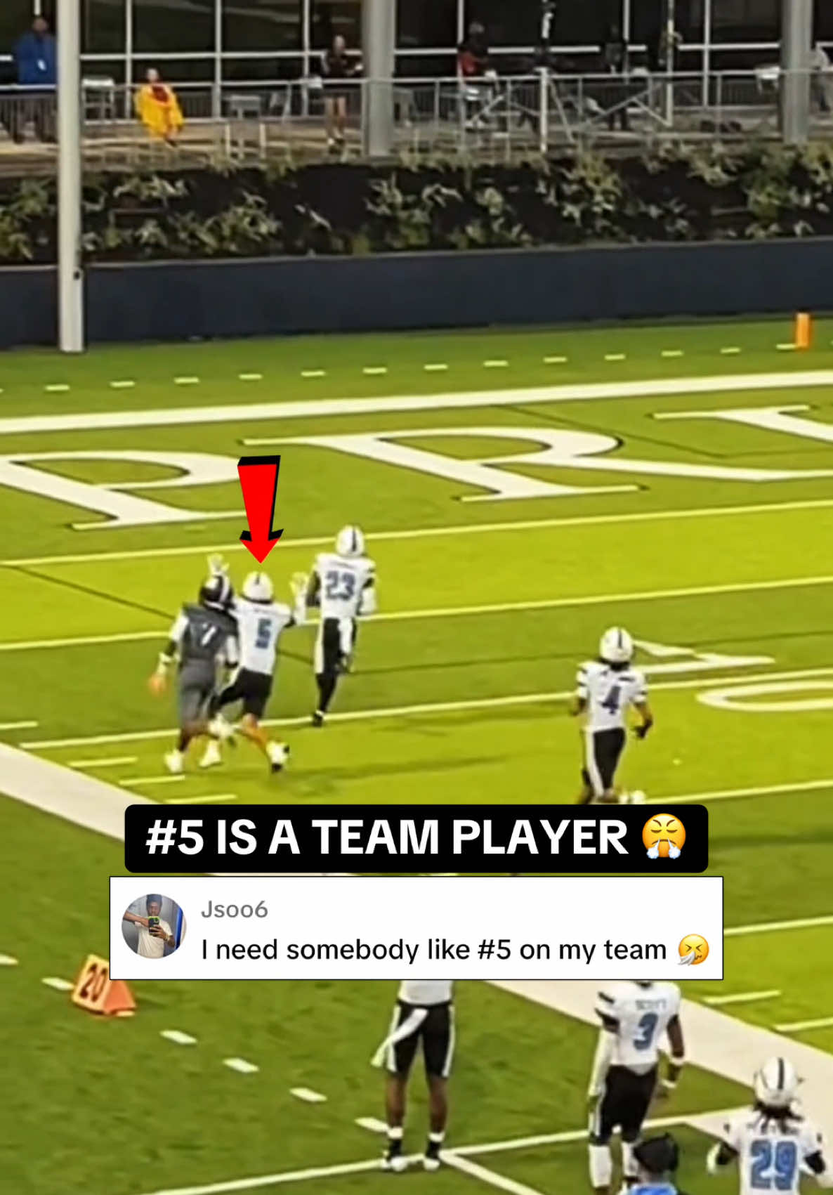 No. 5 is a REAL ONE #football #block #teammate #highschoolfootball #athlete #touchdown #fieldgoal