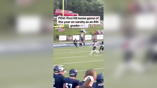 Tag a youngin that’s up next ???? #football #highscholl #varsity #kickreturn #touchdown #eigthgrade #athlete