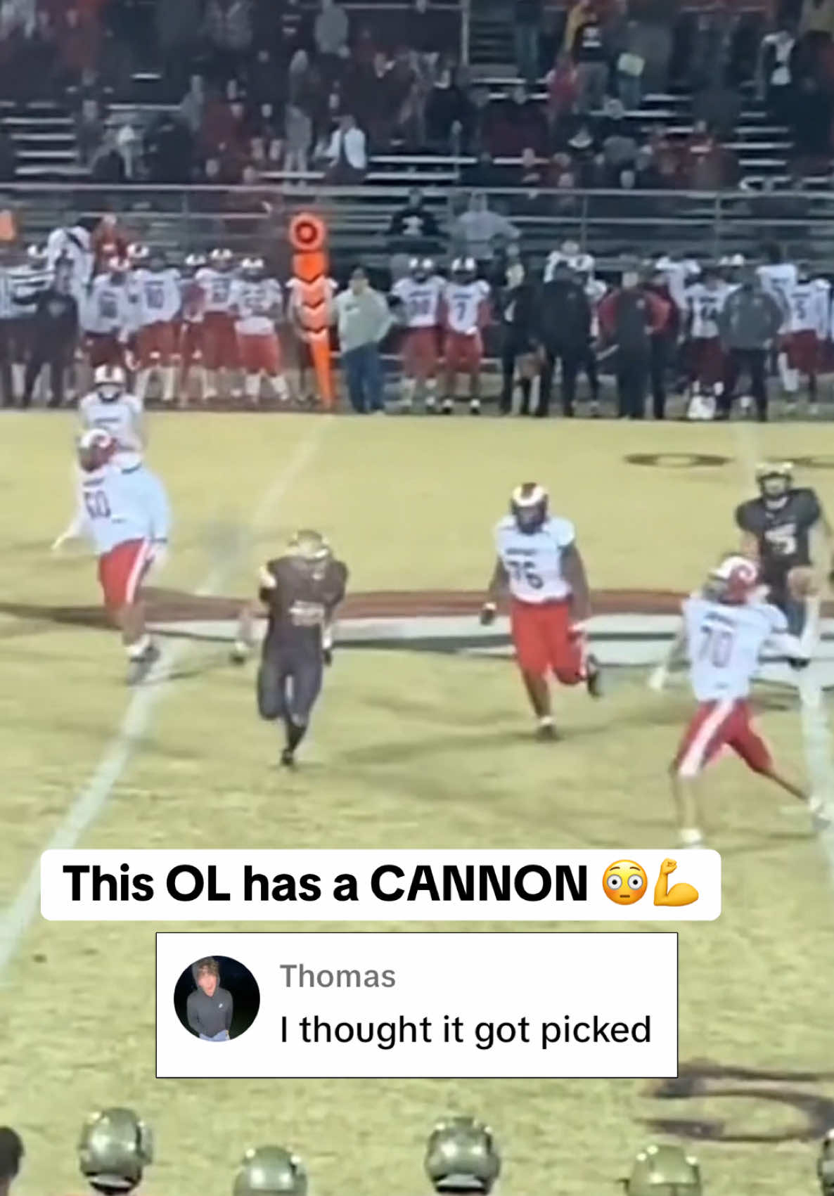 The lineman really threw a DOT #football #lineman #throw #touchdown #athlete #highlight #highschoolfootball