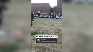 He wanted to HIT (via veezyttv/IG) #football #youth #youthfootball #athlete #drill #tackle #athlete