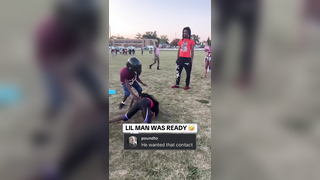 He wanted to HIT (via veezyttv/IG) #football #youth #youthfootball #athlete #drill #tackle #athlete