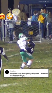 Impressing the ladies behind the fence *Kagen Teets from Musselman HS (WV) #football #highlight #athlete #impressive #touchdown #highschool #highschoolfootball #catch