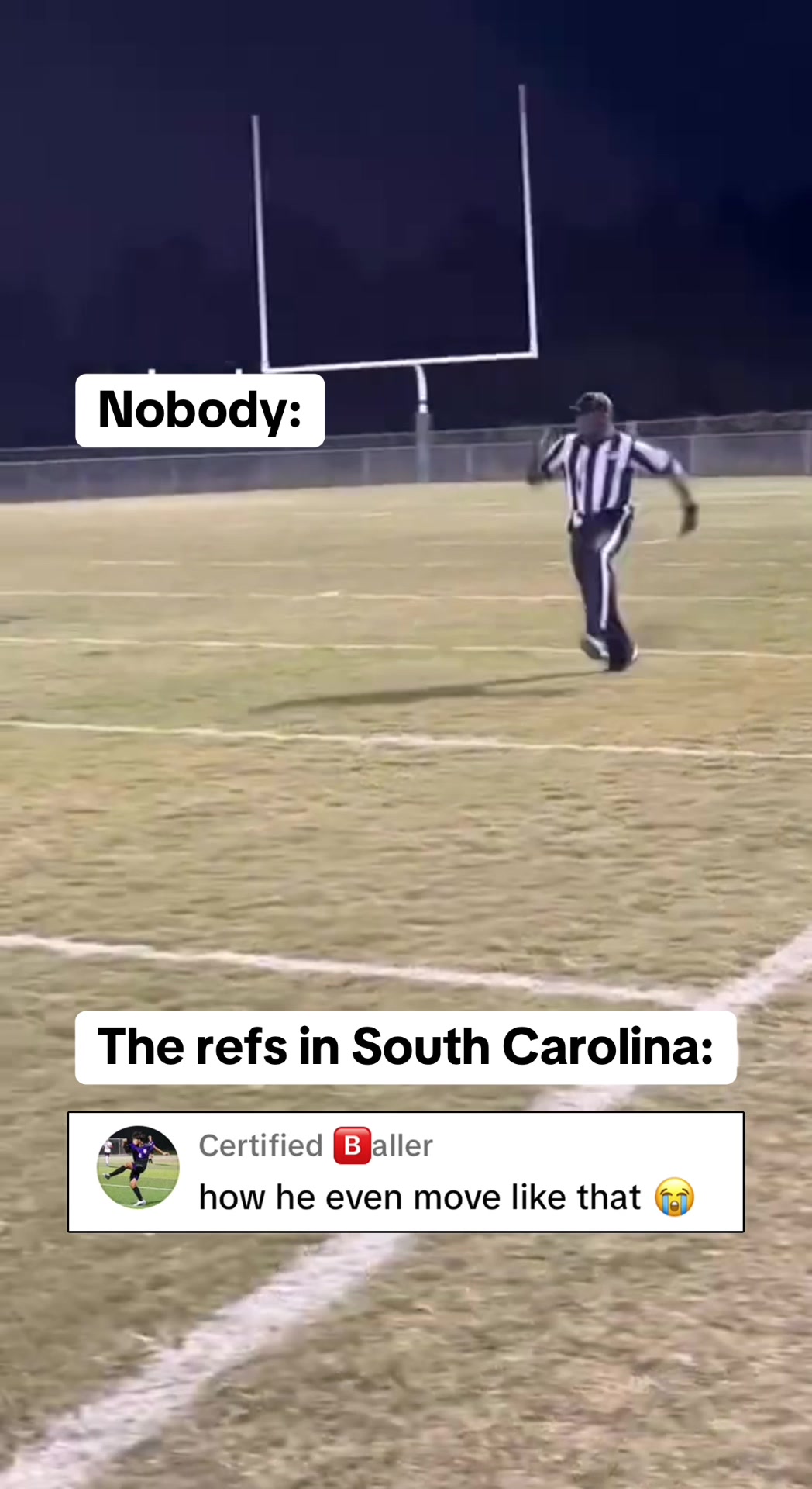 REF WAS MOVING (via @Kazariusss) #referee #football #highlight #speed #moving #athlete #highschool #highschoolfootball