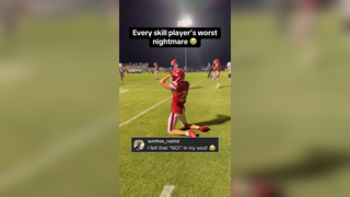 Bro got on his knees ‍ (via IG/ jtyfilms) #football #flag #funny #touchdown #reaction #athlete #referee #highschool #highschoolfootball
