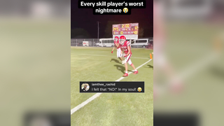 Bro got on his knees ‍ (via IG/ jtyfilms) #football #flag #funny #touchdown #reaction #athlete #referee #highschool #highschoolfootball