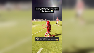 Bro got on his knees ‍ (via IG/ jtyfilms) #football #flag #funny #touchdown #reaction #athlete #referee #highschool #highschoolfootball