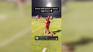Bro got on his knees ‍ (via IG/ jtyfilms) #football #flag #funny #touchdown #reaction #athlete #referee #highschool #highschoolfootball