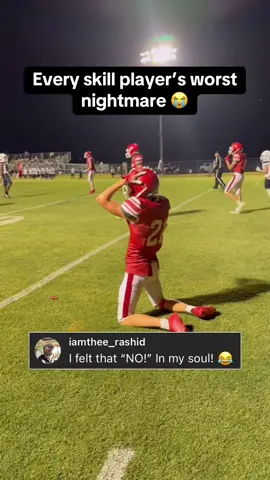 Bro got on his knees ‍ (via IG/ jtyfilms) #football #flag #funny #touchdown #reaction #athlete #referee #highschool #highschoolfootball