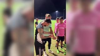 When this academy player got Messi's signature tattoo'd on him ???? @InterMiamiCF