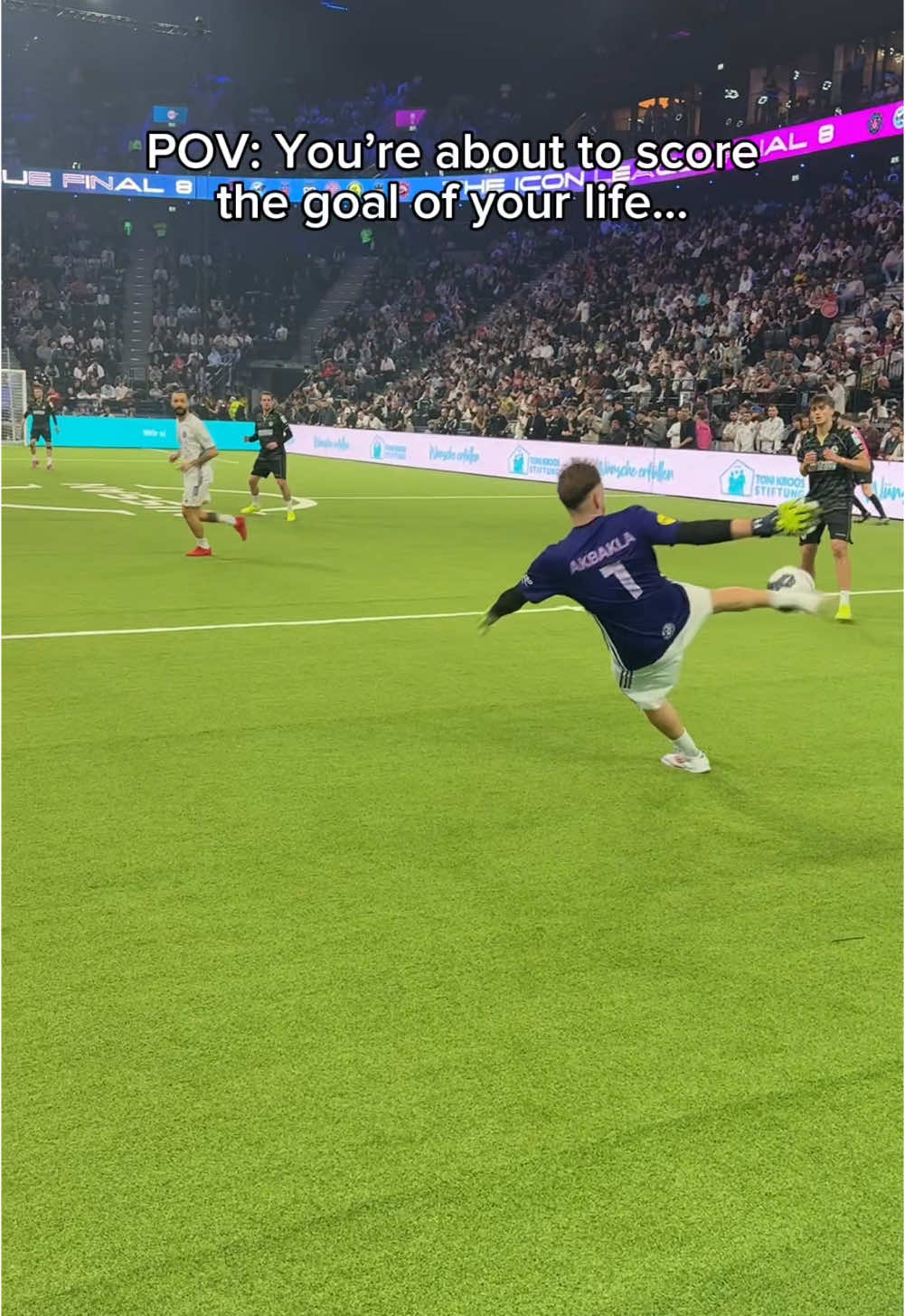 Sometimes just a little luck is all you need… ‍ @TheIconLeague #football #goal