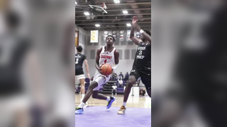 Kevin Thomas ROCKED the rim on #1 ranked @aj.dybantsa at the Montverde Academy Invitational Tournament