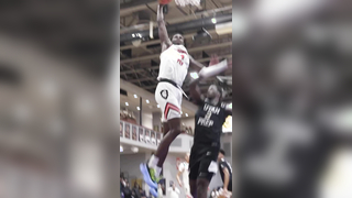 Kevin Thomas ROCKED the rim on #1 ranked @aj.dybantsa at the Montverde Academy Invitational Tournament