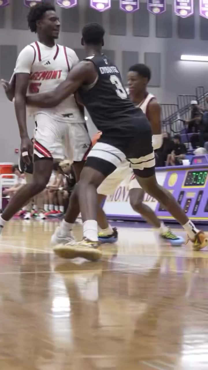 Kevin Thomas ROCKED the rim on #1 ranked @aj.dybantsa at the Montverde Academy Invitational Tournament