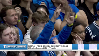 COOPER FLAGG SETS NEW ALL-TIME ACC FRESHMAN SCORING RECORD 42 PTS vs. Notre Dame ???? | ESPN CBB