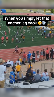 He BOOKED IT! (via @Ottawa University T&F) #track #trackandfield #anchor #fast #speed #race #meet #win #comeback #highschooltrack #highschoolsports #athlete #sports #highlight