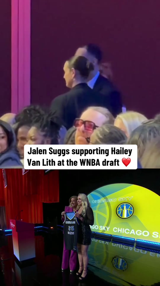 HVL was selected No. 11 overall by the Chicago Sky (via @Yahoo Sports) #wnba #nba #basketball #haileyvanlith #jalensuggs