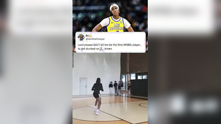 Rickea Jackson's response to a video of recently drafted Dominique Malonga #dunking on social media @espnW (via rickea/IG agence_comsport/IG) #WNBA #draft