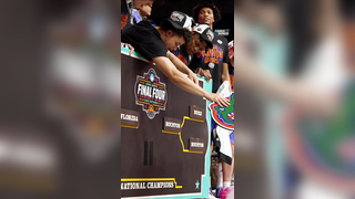 GATORS SLAP THEIR NAME ON THE NATTY #MarchMadness #NCAAtournament #collegebasketball #MFinalFour #NationalChampionship #cbb #mbb #floridagators #gators