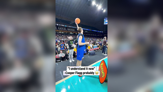 Cooper Flagg and Duke practicing ahead of Final Four #marchmadness #duke #cooperflagg #collegebasketball
