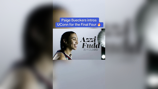Intro was tough #uconn #marchmadness #paigebueckers