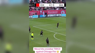 The crossbar denied Messi as Inter Miami drew 0-0 with Chicago Fire #intermiami #mls #messi #leomessi #miami #lionelmessi #chicago #chicagofire